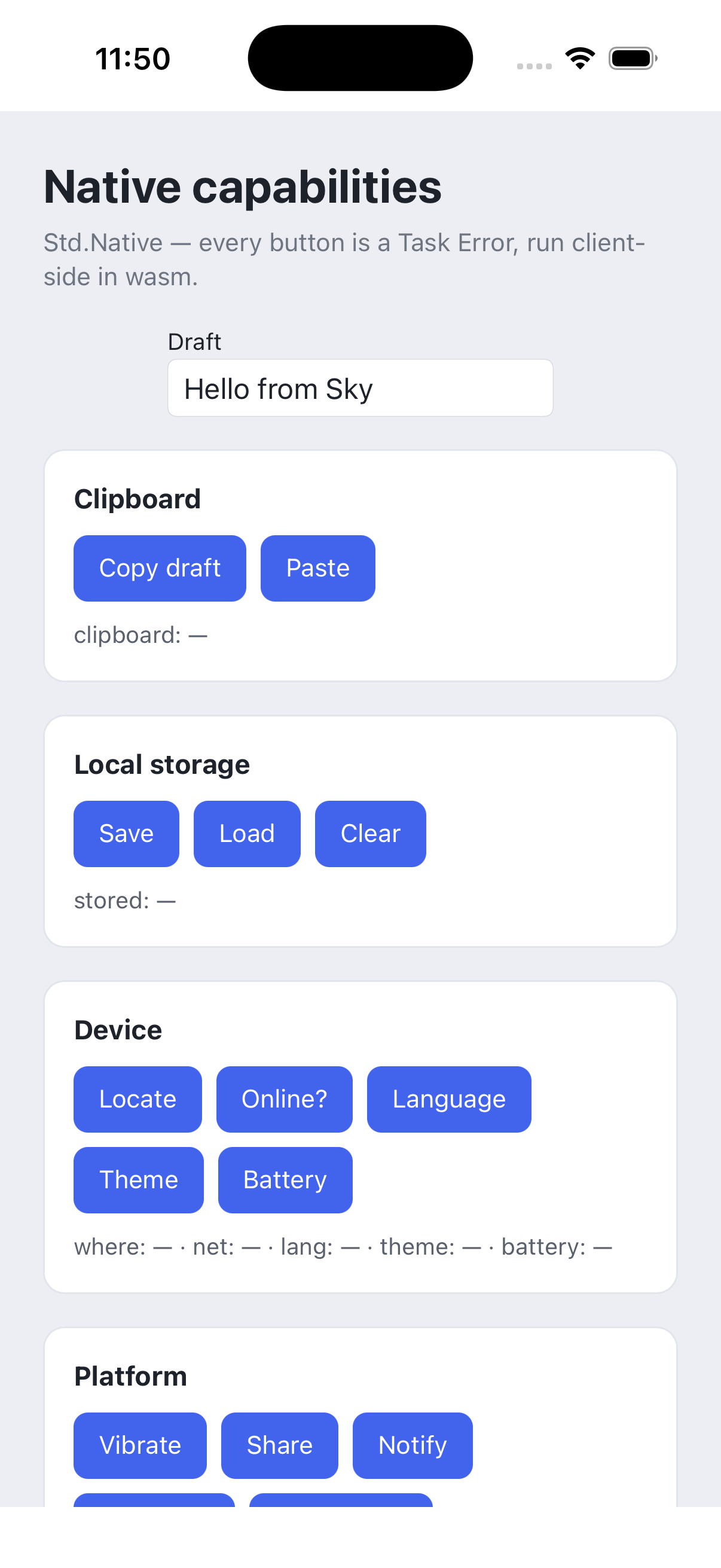Sky.Spa on iOS